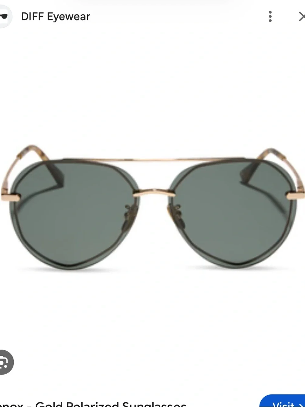 Diff Lenox Gold Frame Sunglasses